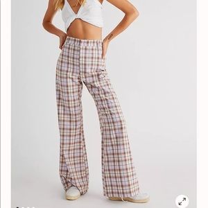 Free People Plaid Jules Pant